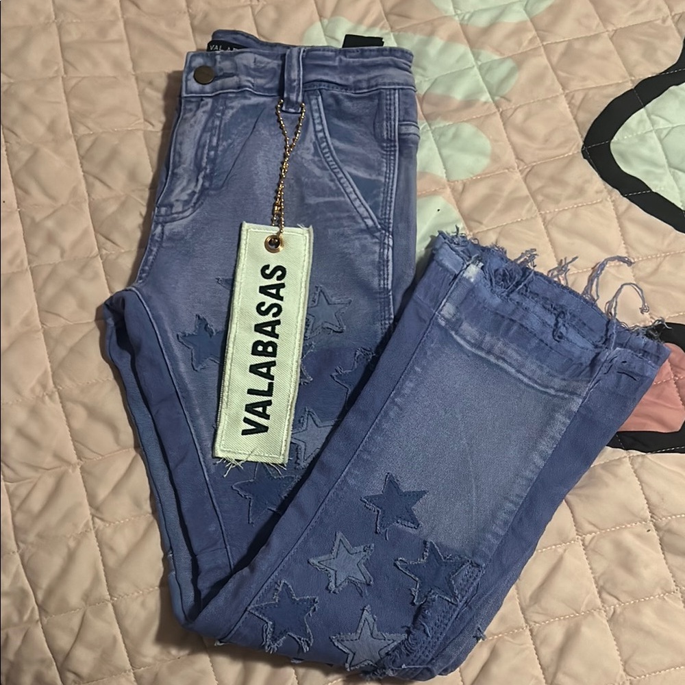 Blue Distressed Slim Fit Jeans